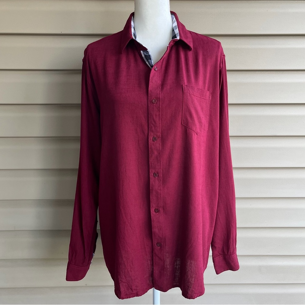 •Coofandy• Mens‎ Linen Blend Button Down Shirt - Size XL